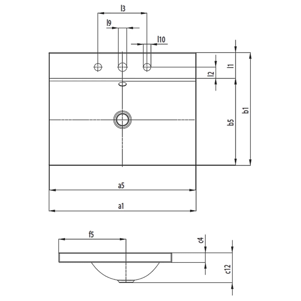 Bản vẽ kỹ thuật Chậu rửa lavabo dương vành KALDEWEI SILIENIO 3041-3915