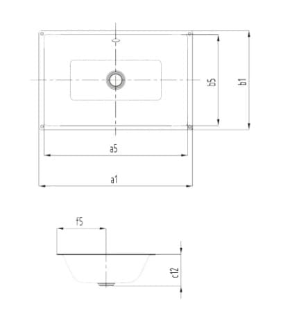 Bản vẽ kỹ thuật Chậu rửa lavabo âm bàn KALDEWEI PURO 3161-3915