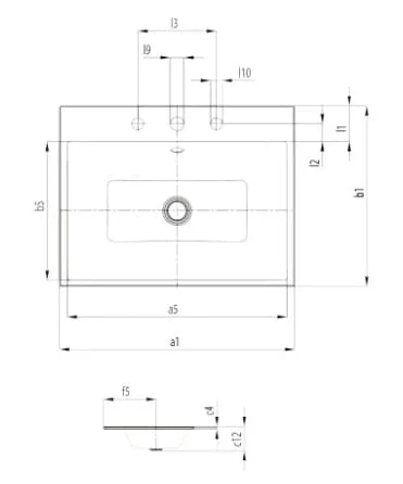 Bản vẽ Chậu rửa lavabo dương vành KALDEWEI PURO 3169-3915