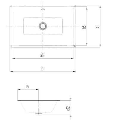 Bản vẽ Chậu rửa lavabo âm bàn KALDEWEI PURO 3160-3915
