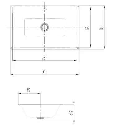 Bản vẽ Chậu rửa lavabo âm bàn KALDEWEI PURO 3160-3915