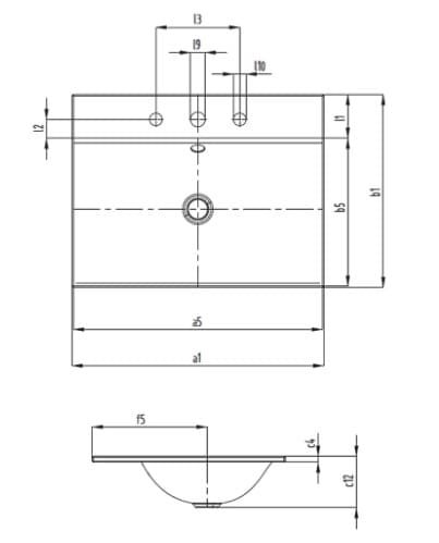Bản vẽ Chậu rửa lavabo dương vành KALDEWEI SILIENIO 3038-3915