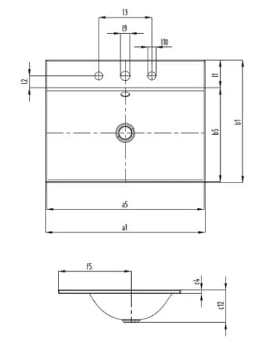 Bản vẽ Chậu rửa lavabo dương vành KALDEWEI SILIENIO 3038-3915