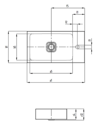 Bản vẽ Chậu rửa lavabo đặt bàn KALDEWEI CONO 3074-3905