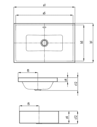 Bản vẽ Chậu rửa lavabo đặt bàn KALDEWEI PURO 3175-3915