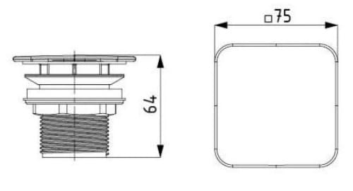 Bản vẽ Cổ xả chậu không chặn nước KALDEWEI 3905