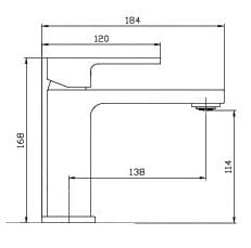 Bản vẽ Vòi Chậu Lavabo Nóng Lạnh 1 Lỗ Paulschmitt PA020F