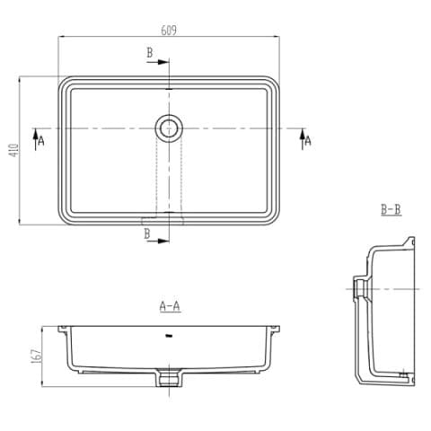 Bản vẽ Chậu lavabo âm bàn INSPIRA ROCA A32772500C
