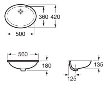 Chậu lavabo âm bàn BERNA ROCA A327871001