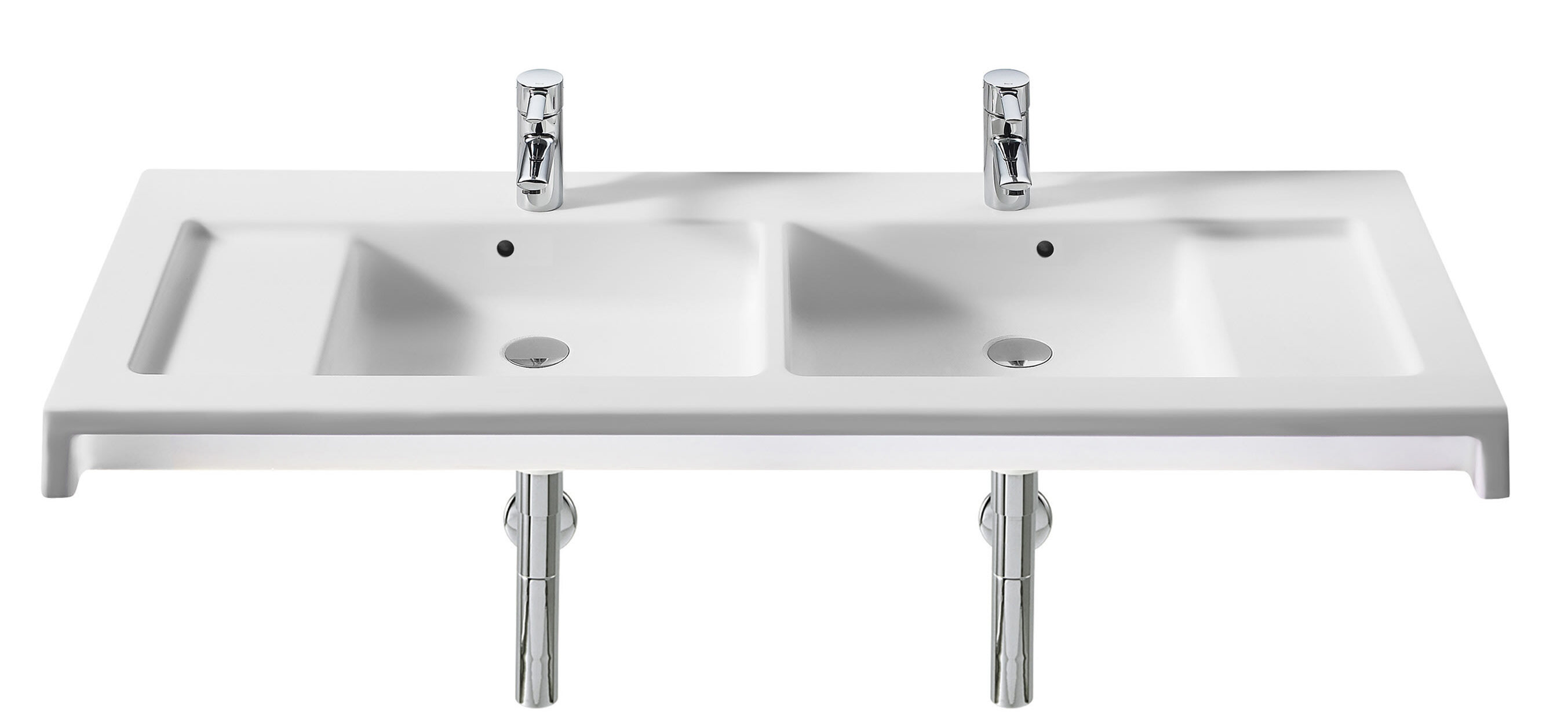 Chậu rửa treo tường đôi STRATUM ROCA A327630000