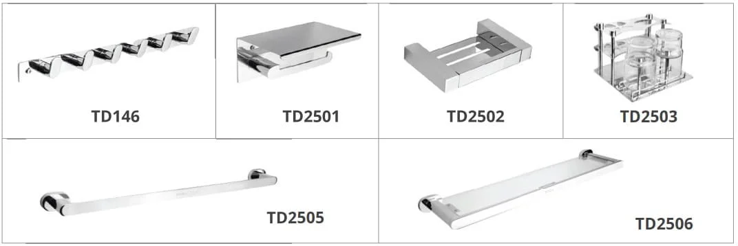 Bộ phụ kiện phòng tắm 6 món Toda TD2500