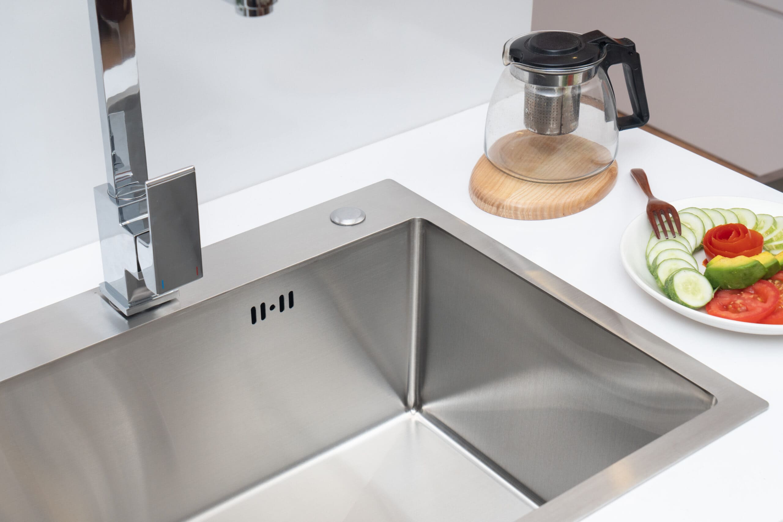 Hình ảnh thực tế chậu rửa bát 1 hố Tadico LUX.D.60.45.2