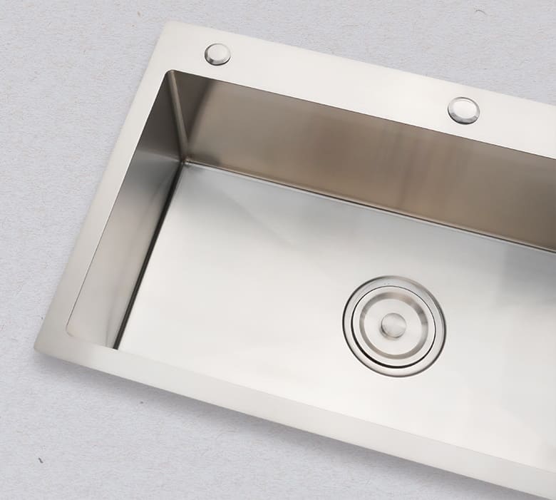 Hình ảnh thực tế chậu bếp 1 hố Tadico LUX.D.78.45.3.140