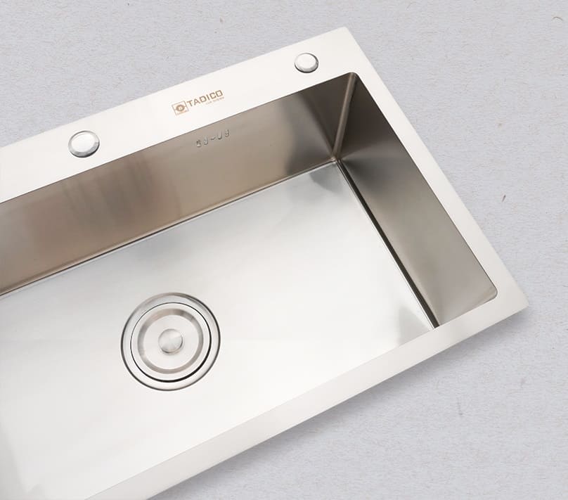Hình ảnh thực tế chậu bếp đúc 1 hố Tadico LUX.D.78.45.3.140