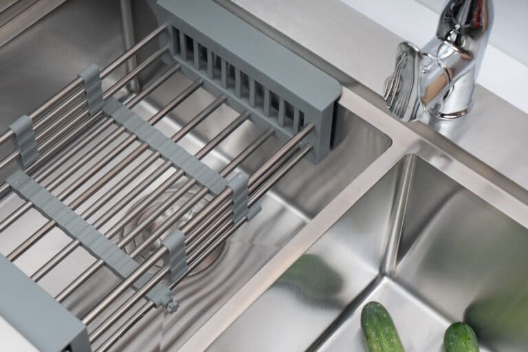 Hình ảnh thực tế chậu bếp 2 hố 1 bàn Tadico LUX.C.120.50.3.GBB1