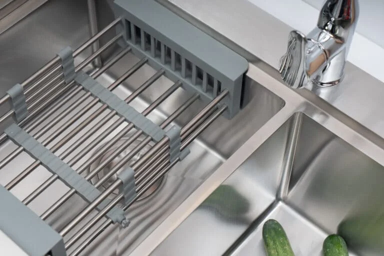 Hình ảnh thực tế chậu bếp 2 hố 1 bàn Tadico LUX.C.105.48.3.GBB1