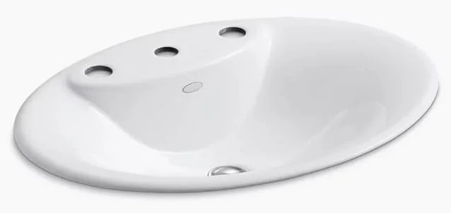 Chậu rửa gang tráng men dương vành Kohler Maratea K-2831-8-0