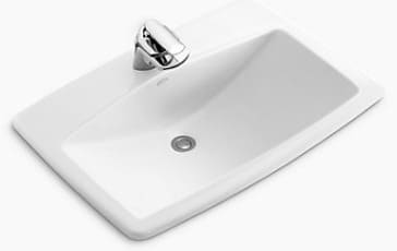 Chậu rửa gang tráng men dương vành Kohler Man'S Lav K-2885T-1-0