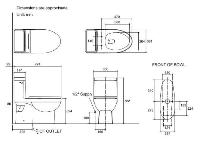 Bồn cầu một khối Kohler REACH K-3983X-S-0