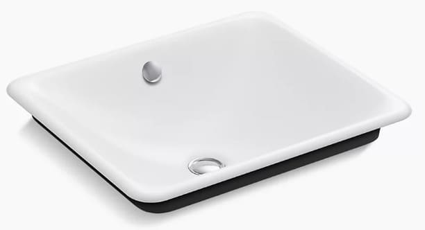 Chậu rửa gang tráng men đặt bàn Kohler IRON PLANIN K-5400-P5-0