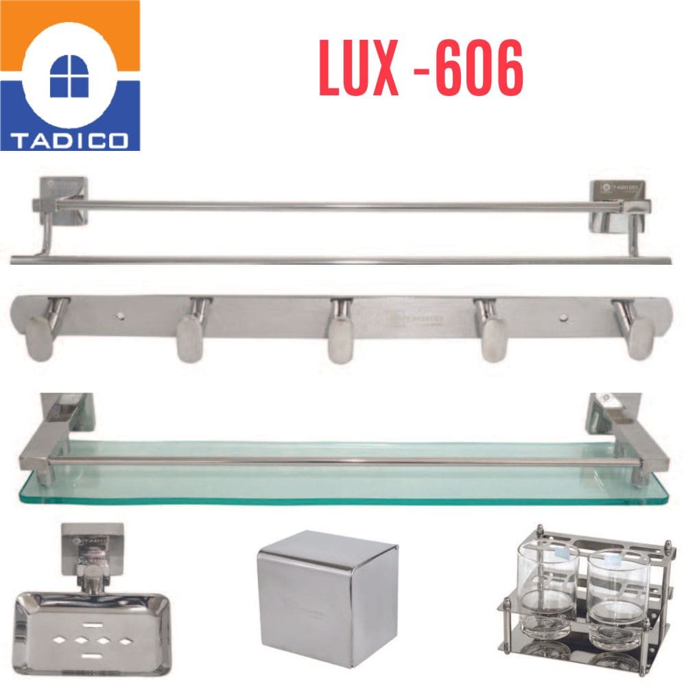 Bộ phụ kiện phòng tắm 6 món Tadico Lux-606