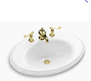 Chậu rửa gang đúc tráng men dương vành Kohler Revival K-2950T-1-0