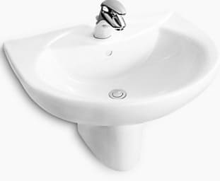 Chậu rửa treo tường 1 lỗ gắn vòi Kohler Folio K-11341X-1