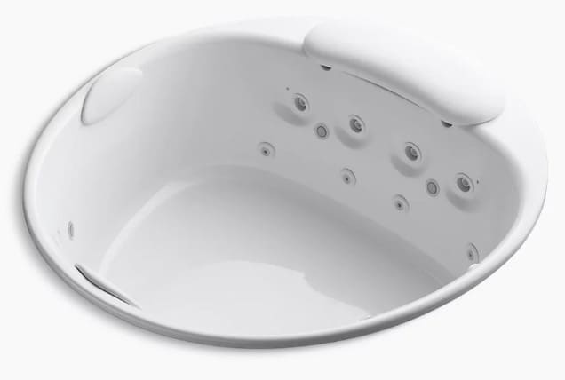 Bồn tắm thủy lực massage hình tròn Kohler RiverBath K-1394-H2-0