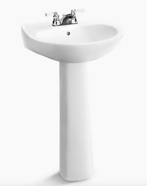 Chậu rửa chân đứng, 3 lỗ gắn vòi Kohler Sacramento K-8700T-1