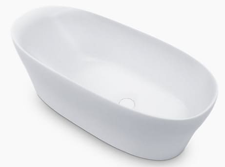 Bồn tắm lithocast đặt sàn hình oval 1,8m Kohler Karing K-20249T-0