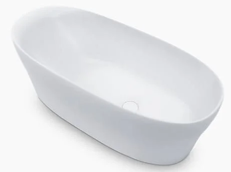 Bồn tắm lithocast đặt sàn hình oval 1,8m Kohler Karing K-20249T-0