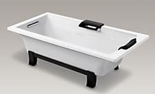 Bồn tắm đặt sàn gang tráng men kèm tay vịn 1.7m Kohler K-45595T-GR-0