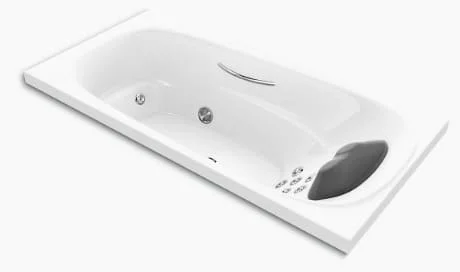 Bồn tắm thủy lực massage đặt lòng kèm tay vịn 1.7m Kohler Karess K-76442H-NWGR-0