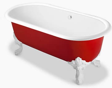 Bồn tắm đặt sàn gang tráng men 1.7m Kohler Cleo K-11195T-RF