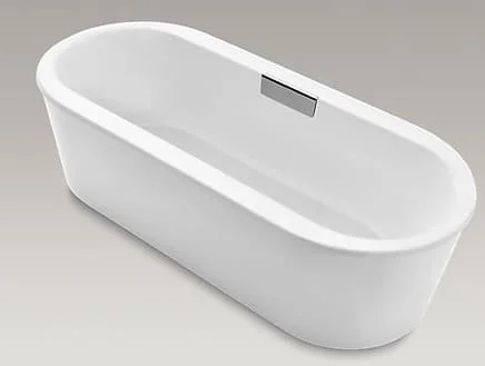 Bồn tắm đặt sàn gang tráng men 1.7m gồm bộ xả tích hợp Kohler Volute K-99311T-0 
