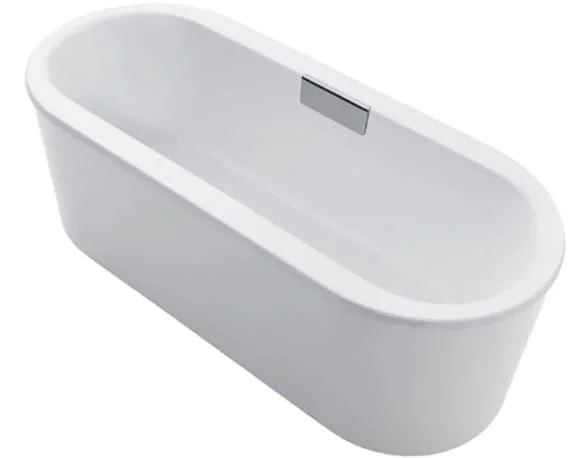 Bồn tắm đặt sàn gang tráng men 1.8m gồm bộ xả tích hợp Kohler Volute K-99718T-0