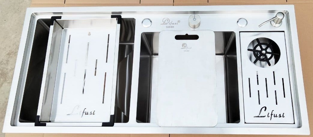 HÌnh ảnh thực tế: Chậu rửa chén bát Lifusi LHS-10248XC