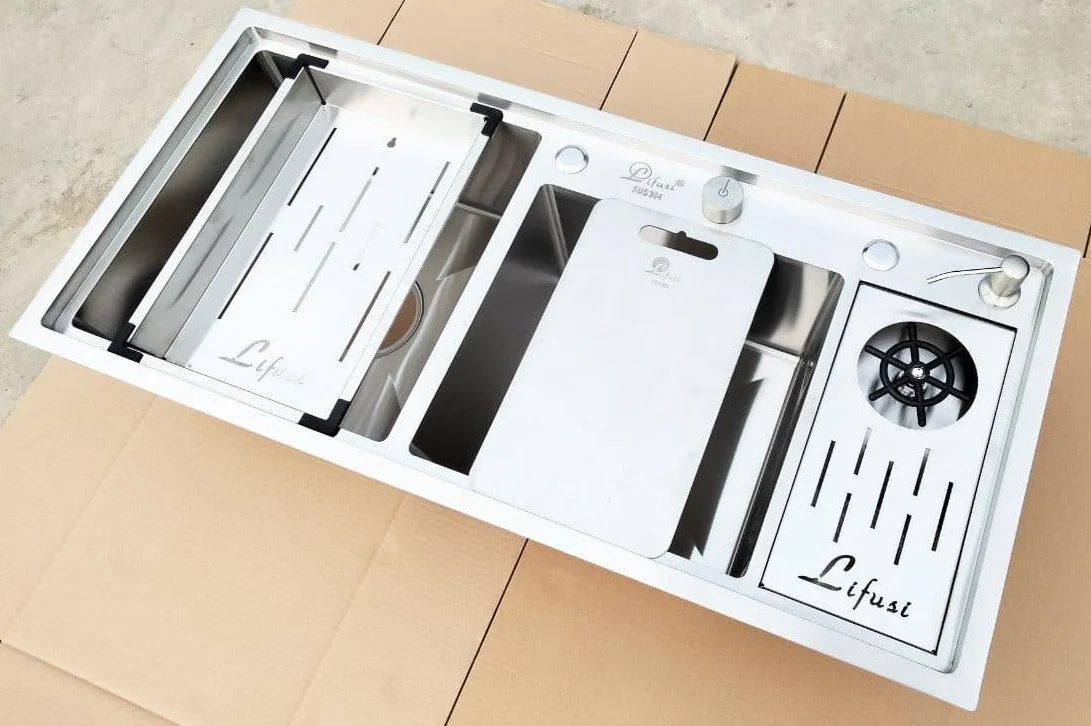 HÌnh ảnh thực tế: Chậu rửa bát Lifusi LHS-10248XC