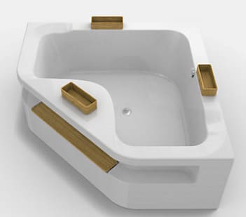 Bồn tắm tích hợp hình tam giác 1,5m Kohler Aleutian K-20058T-0