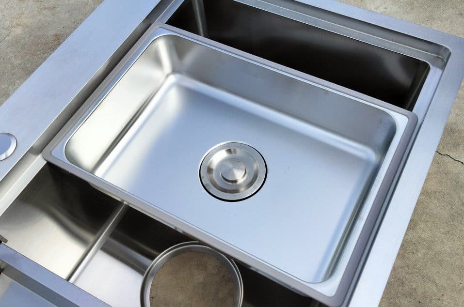 Hình ảnh thực tế: khay phụ chậu rửa bát Lifusi KNP-LHS7645AB