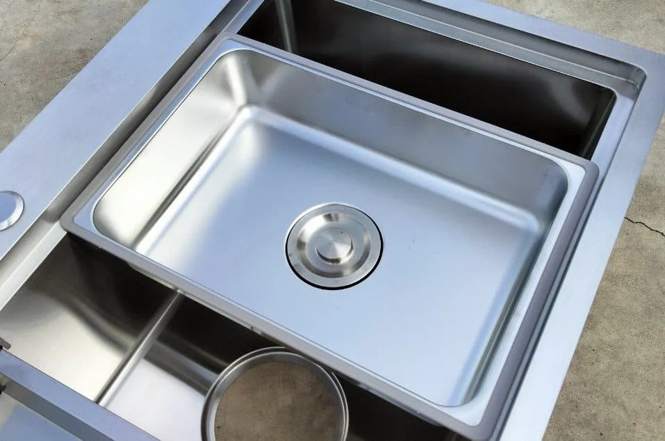 Hình ảnh thực tế: khay phụ chậu rửa bát Lifusi KNP-LHS7645AB