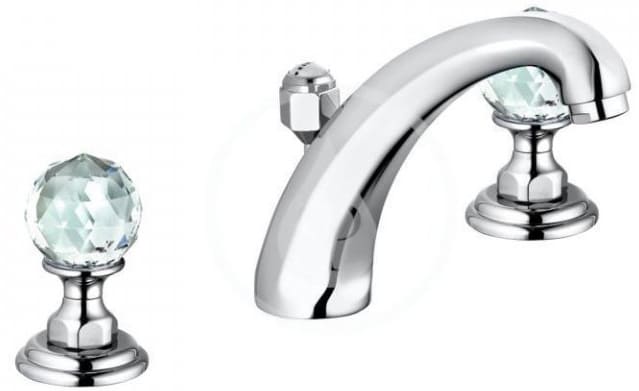 Vòi chậu rửa mặt nóng lạnh mạ vàng Kludi 5104305G5