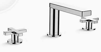 Vòi chậu rửa tay chỉnh kép, tay chỉnh dạng chữ thập Kohler K-73060T-3-2MB