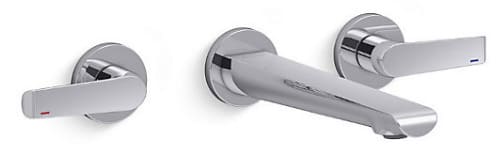 Vòi Lavabo Nóng Lạnh Âm Tường Mỹ Kohler Avid K-97359T-4-CP