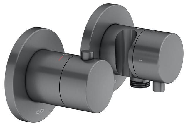 Bộ trộn vòi sen âm tường đen mịn Keuco 51553131221