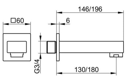 Bản vẽ kỹ thuật đầu xả Keuco 51145010001