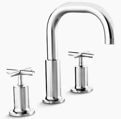 Vòi bồn tắm gắn bồn Kohler Purist K-14428T-3-BGD