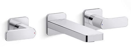 Vòi Lavabo Nóng Lạnh Âm Tường Mỹ Kohler Parallel K-22569-B4-CP