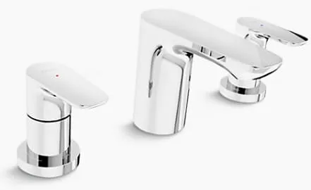 Vòi chậu rửa 3 lỗ Mỹ Kohler Aleo K-98867T-4-CP