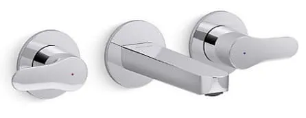 Vòi Lavabo Nóng Lạnh Âm Tường Mỹ Kohler Accliv K-33067T-4-CP